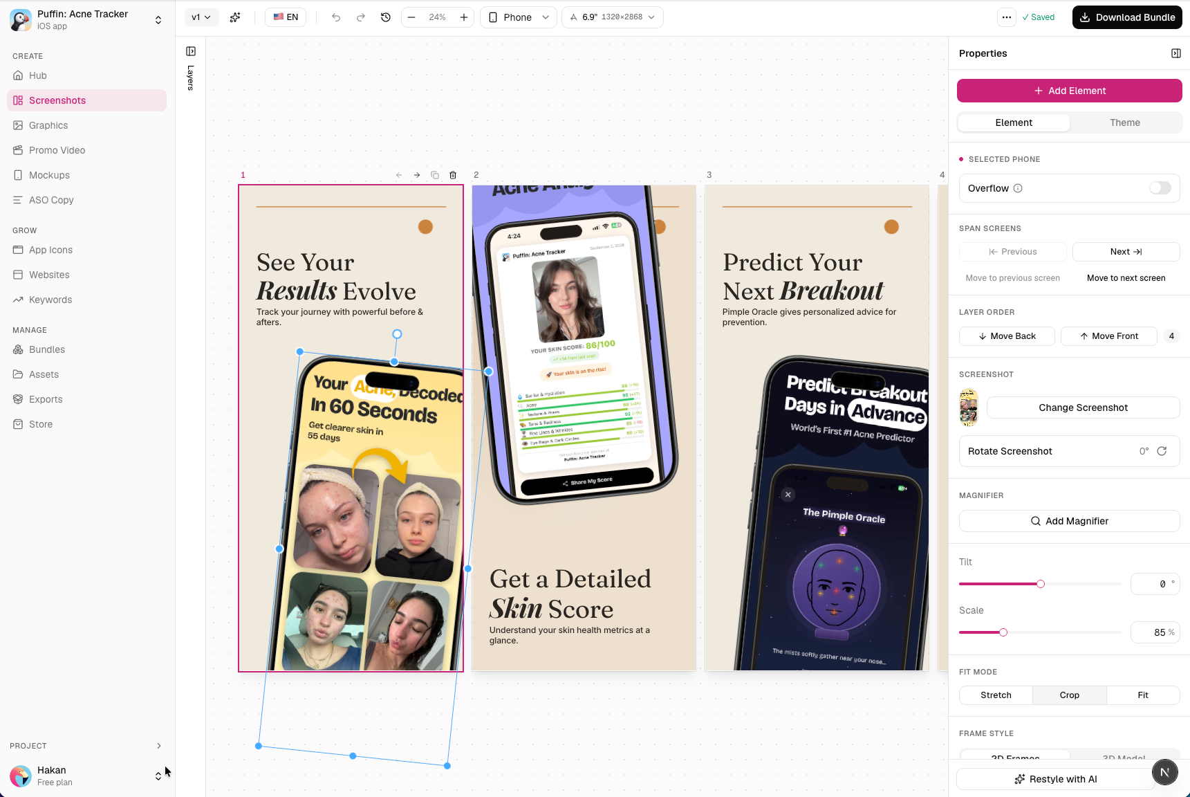 Appfly screenshot editor